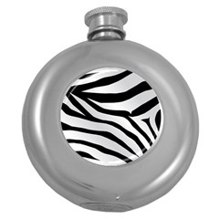 White Tiger Skin Round Hip Flask (5 Oz) by Ket1n9