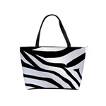 White Tiger Skin Classic Shoulder Handbag Front