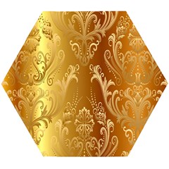 Golden Pattern Vintage Gradient Vector Wooden Puzzle Hexagon by Ket1n9