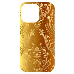 Golden Pattern Vintage Gradient Vector Iphone 14 Pro Max Black Uv Print Case