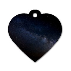 Cosmos-dark-hd-wallpaper-milky-way Dog Tag Heart (one Side) by Ket1n9