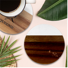 Cosmos-dark-hd-wallpaper-milky-way Marble Wood Coaster (round) by Ket1n9