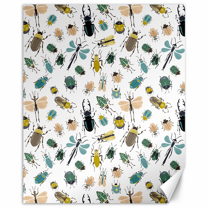 Insect Animal Pattern Canvas 11  x 14 