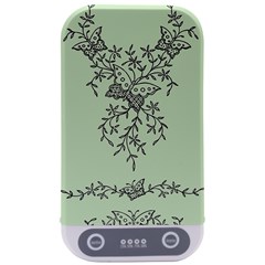 Illustration Of Butterflies And Flowers Ornament On Green Background Sterilizers by Ket1n9