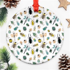 Insect Animal Pattern Round Ornament (two Sides) by Ket1n9