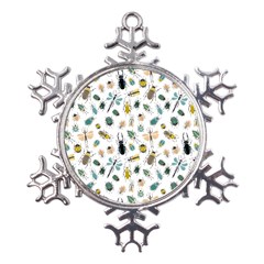 Insect Animal Pattern Metal Large Snowflake Ornament by Ket1n9