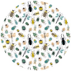 Insect Animal Pattern Wooden Puzzle Round by Ket1n9