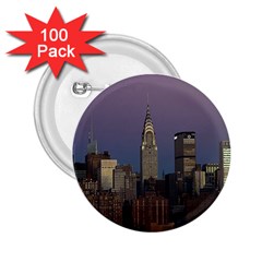 Skyline-city-manhattan-new-york 2 25  Buttons (100 Pack)  by Ket1n9