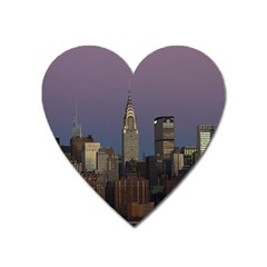 Skyline-city-manhattan-new-york Heart Magnet by Ket1n9