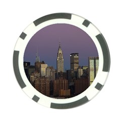 Skyline-city-manhattan-new-york Poker Chip Card Guard by Ket1n9