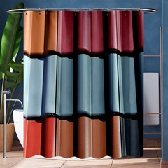 Shingle-roof-shingles-roofing-tile Shower Curtain 60  X 72  (medium)  by Ket1n9