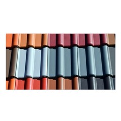 Shingle-roof-shingles-roofing-tile Satin Shawl 45  X 80  by Ket1n9