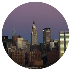 Skyline-city-manhattan-new-york Round Trivet by Ket1n9