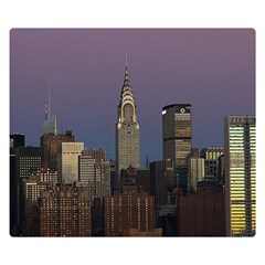 Skyline-city-manhattan-new-york Premium Plush Fleece Blanket (small) by Ket1n9