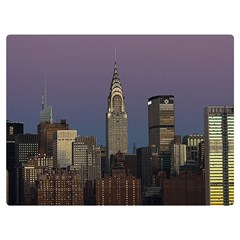 Skyline-city-manhattan-new-york Two Sides Premium Plush Fleece Blanket (extra Small) by Ket1n9