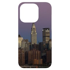 Skyline-city-manhattan-new-york Iphone 14 Pro Black Uv Print Case by Ket1n9