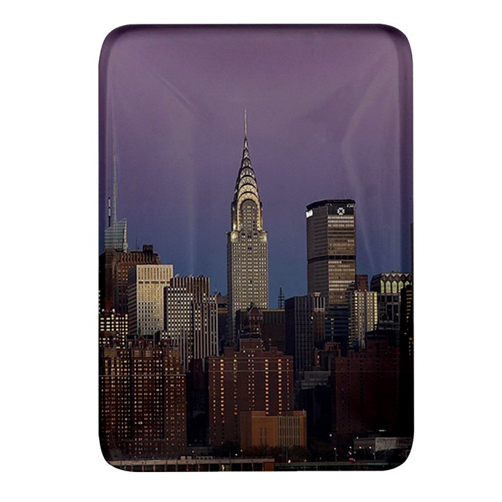 Skyline-city-manhattan-new-york Rectangular Glass Fridge Magnet (4 pack)