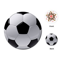 Soccer Ball Playing Cards Single Design (round) by Ket1n9