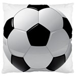 Soccer Ball Large Premium Plush Fleece Cushion Case (One Side) Front