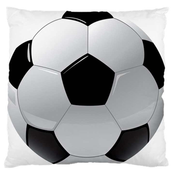 Soccer Ball Large Premium Plush Fleece Cushion Case (One Side)