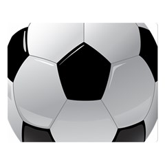 Soccer Ball Two Sides Premium Plush Fleece Blanket (large) by Ket1n9