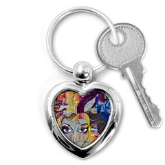 Graffiti-mural-street-art-painting Key Chain (heart) by Ket1n9