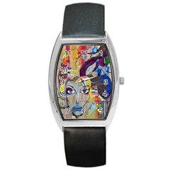 Graffiti-mural-street-art-painting Barrel Style Metal Watch by Ket1n9