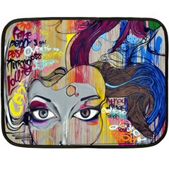 Graffiti-mural-street-art-painting Fleece Blanket (mini) by Ket1n9