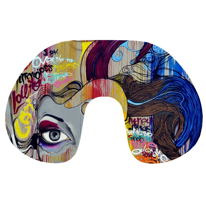 Graffiti-mural-street-art-painting Travel Neck Pillow