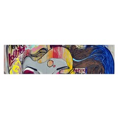 Graffiti-mural-street-art-painting Oblong Satin Scarf (16  X 60 ) by Ket1n9