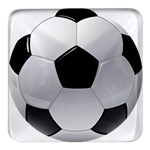 Soccer Ball Square Glass Fridge Magnet (4 pack) Front