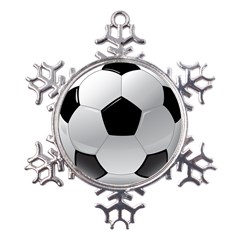 Soccer Ball Metal Large Snowflake Ornament by Ket1n9