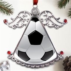 Soccer Ball Metal Angel With Crystal Ornament by Ket1n9