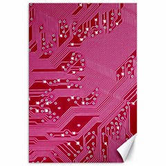 Pink Circuit Pattern Canvas 20  X 30  by Ket1n9