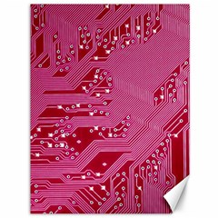 Pink Circuit Pattern Canvas 36  X 48  by Ket1n9