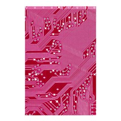 Pink Circuit Pattern Shower Curtain 48  X 72  (small)  by Ket1n9