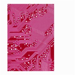 Pink Circuit Pattern Small Garden Flag (two Sides) by Ket1n9