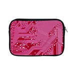 Pink Circuit Pattern Apple iPad Mini Zipper Cases Front