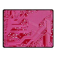 Pink Circuit Pattern Two Sides Fleece Blanket (small) by Ket1n9