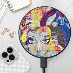 Graffiti-mural-street-art-painting Wireless Fast Charger(black) by Ket1n9