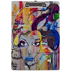 Graffiti-mural-street-art-painting A4 Acrylic Clipboard by Ket1n9