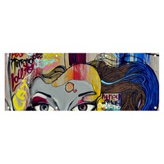 Graffiti-mural-street-art-painting Banner And Sign 8  X 3  by Ket1n9