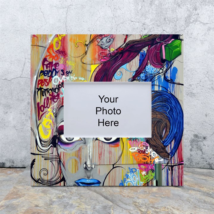 Graffiti-mural-street-art-painting White Box Photo Frame 4  x 6 