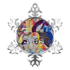 Graffiti-mural-street-art-painting Metal Small Snowflake Ornament