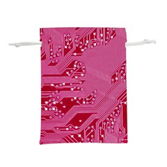 Pink Circuit Pattern Lightweight Drawstring Pouch (m)