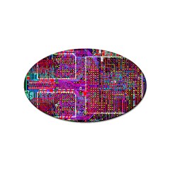 Technology Circuit Board Layout Pattern Sticker Oval (10 Pack) by Ket1n9