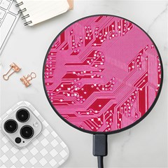 Pink Circuit Pattern Wireless Fast Charger(black) by Ket1n9