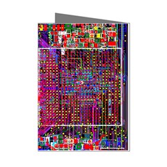 Technology Circuit Board Layout Pattern Mini Greeting Cards (pkg Of 8) by Ket1n9