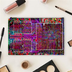 Technology Circuit Board Layout Pattern Cosmetic Bag (large) by Ket1n9