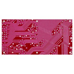 Pink Circuit Pattern Banner And Sign 4  X 2  by Ket1n9